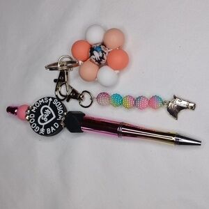 Handmade silicone beaded pens